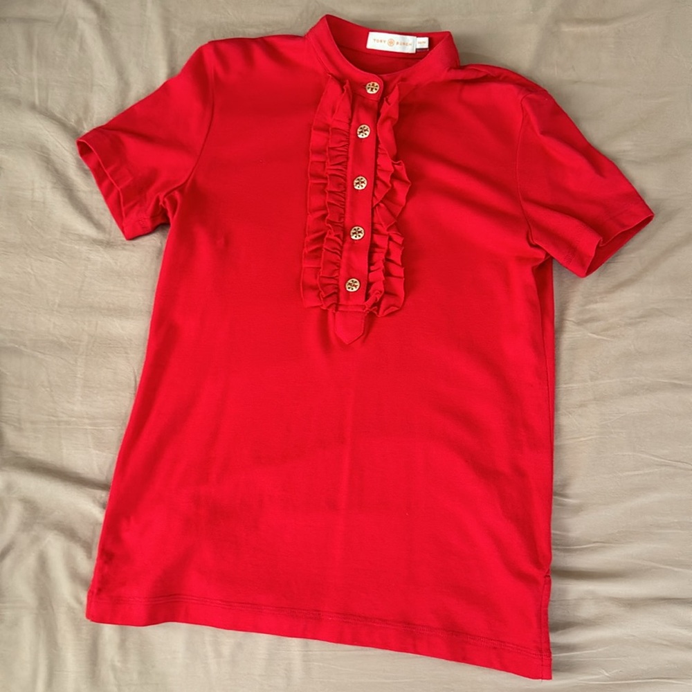 Tory Burch Red Button Top - image 3